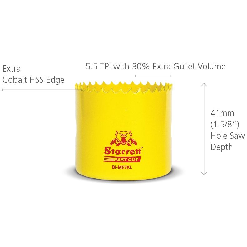 Starrett Fast Cut Hole Saw | 4-6 inches