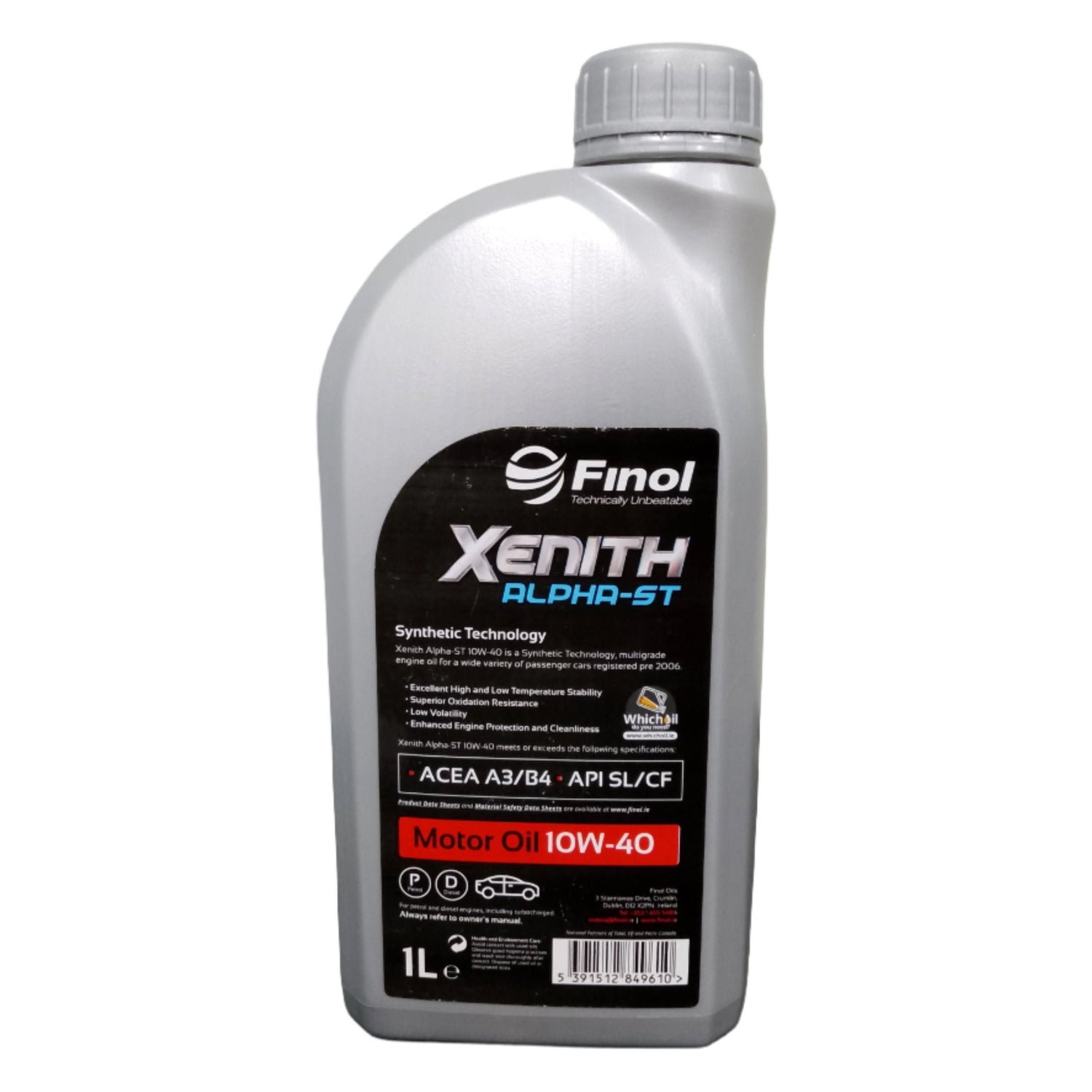 Finol Xenith Alpha - ST 10W - 40 - Motor Oil - 1L