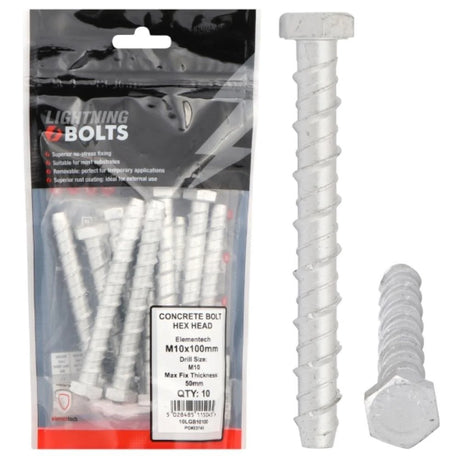 ForgeFix Prepack Lightning Bolt M12x100mm | Pack of 5
