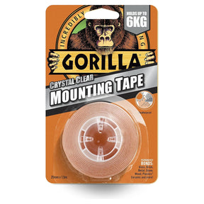 Gorilla Crystal Clear Mounting Tape - 1.5m