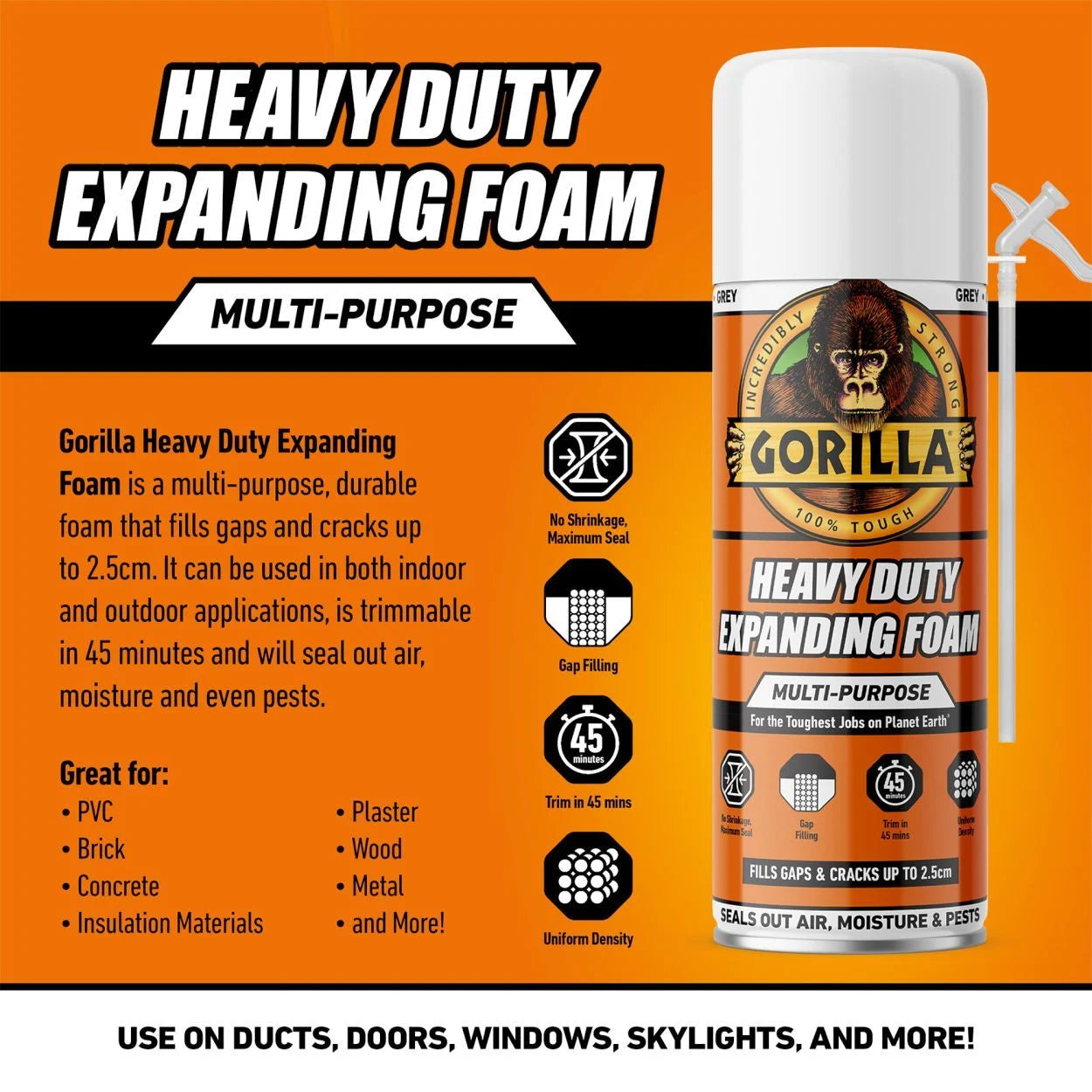 Gorilla Heavy Duty Expanding Foam - 340ml