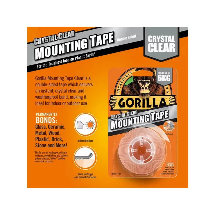 Gorilla Heavy Duty Mounting Tape - 25mm x 1.5m