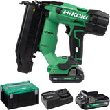 Hikoki 18v 18G Brushless Angled Finish Nailer Kit - 2x2.0Ah