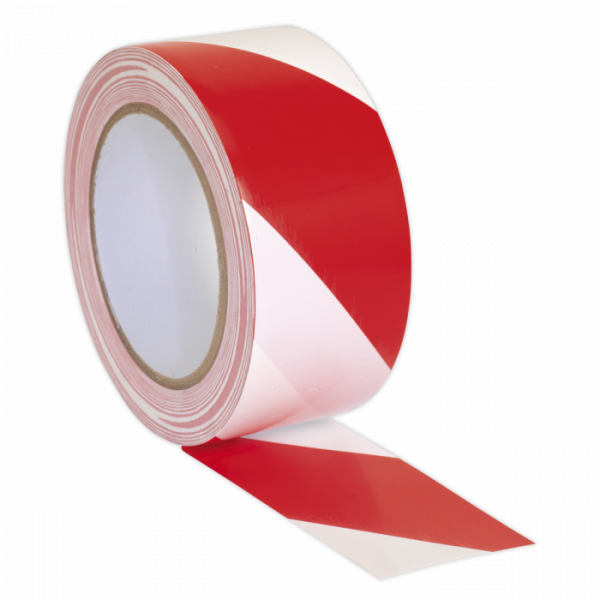Hazard Warning Tape | 50mm x 33m - Red / White