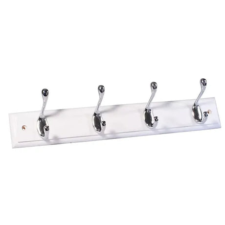 Headbourne Hat & Coat 4 Hook Rail | White Board