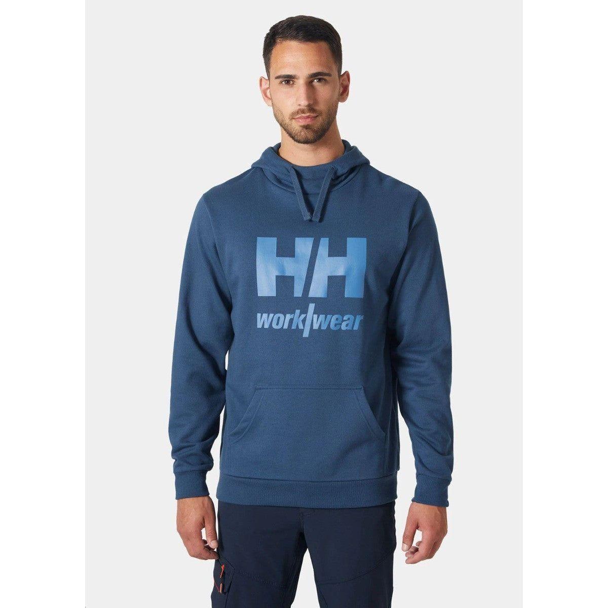 Helly Hansen Classic Logo Hoodie - Deep Steel Blue