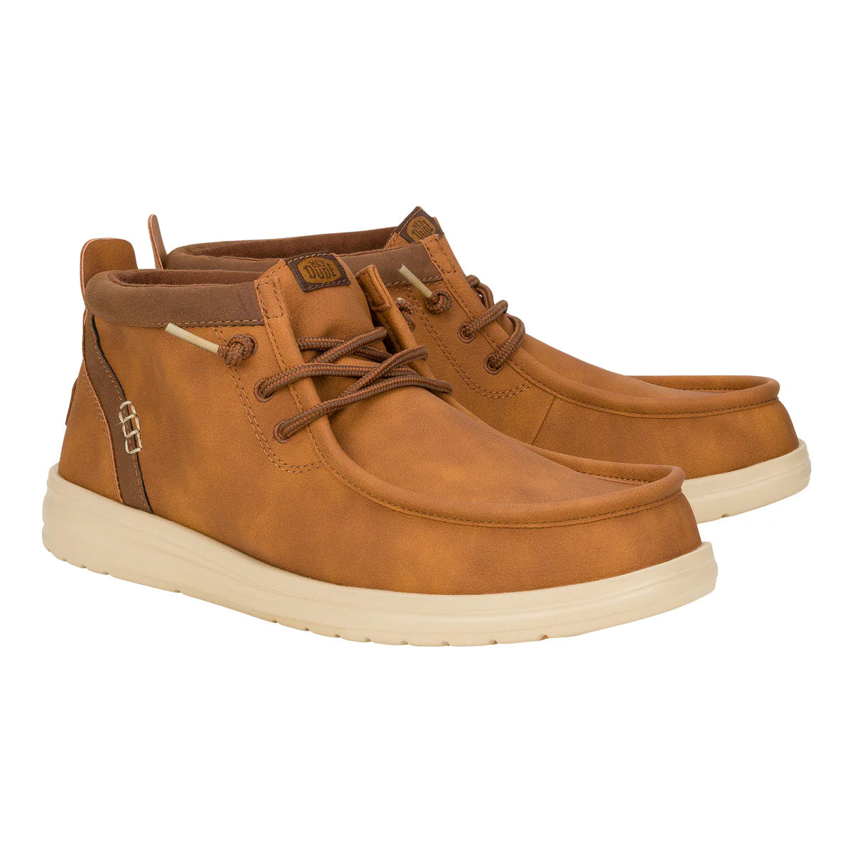 HeyDude Wally Mid GripR Workwear | Cognac/Tan - Men