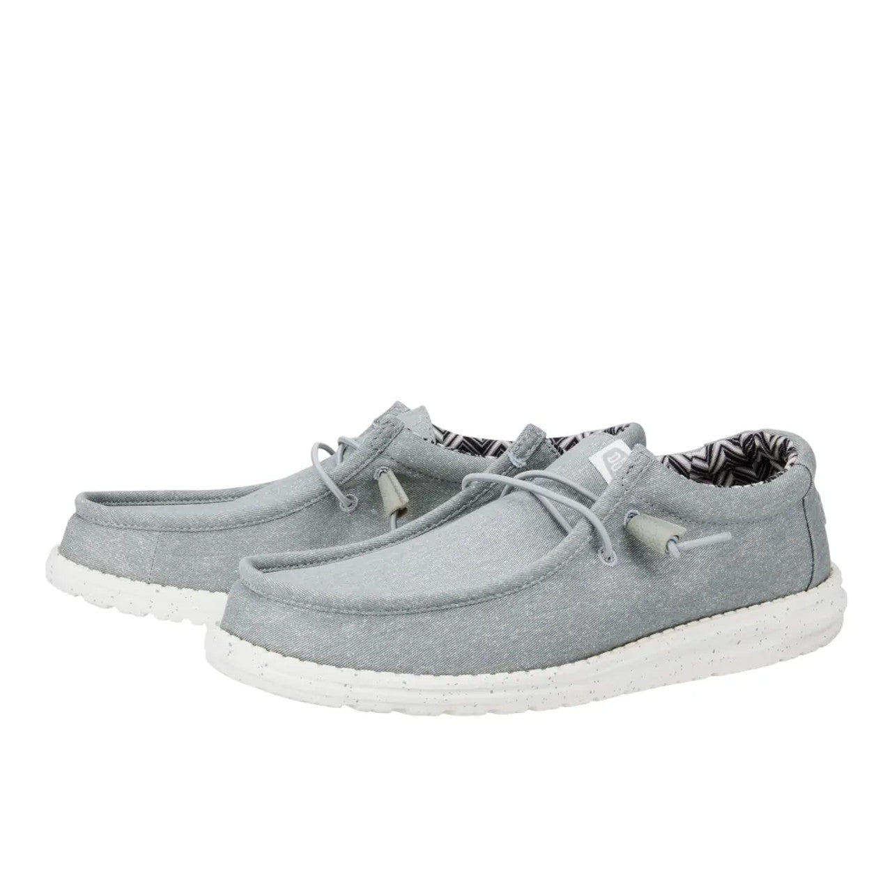 HeyDude Wally Stretch Canvas | Men - Light Grey