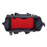 An open black bag with a bright red interior lining, photographed against a plain white background.
Hultafors Toolbag | 50cm (20in)