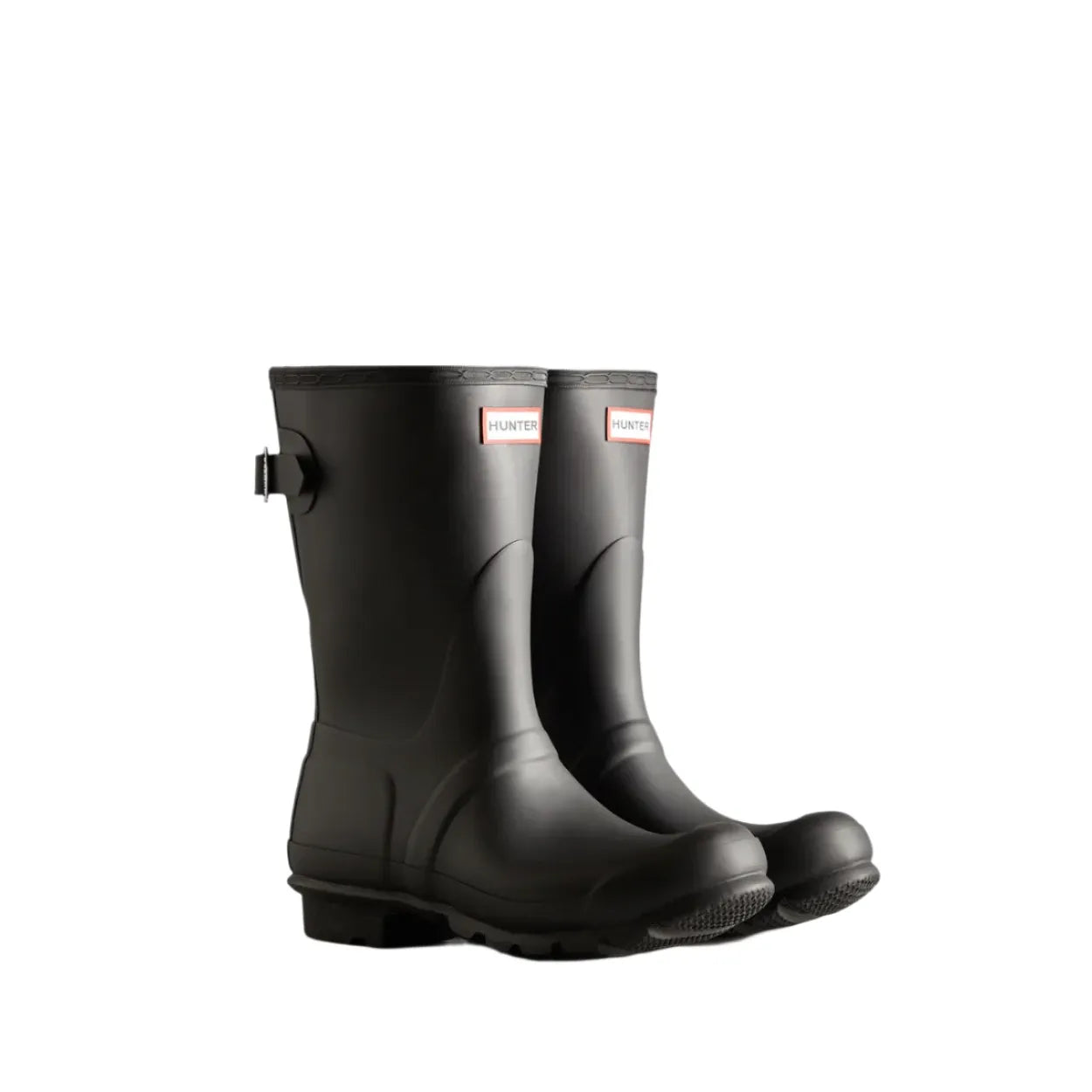 Hunter Ladies Short Back Adjustable Wellington - Black