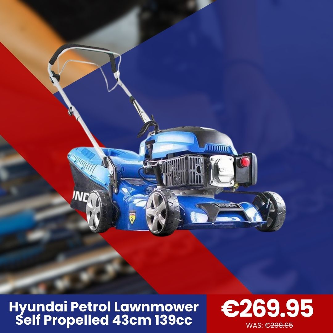 Hyundai Petrol Lawnmower Self Propelled 43cm 139cc
