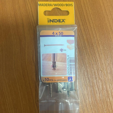 Index Chipboard Pozi Screw Yellow - 4MM | Pack of 10