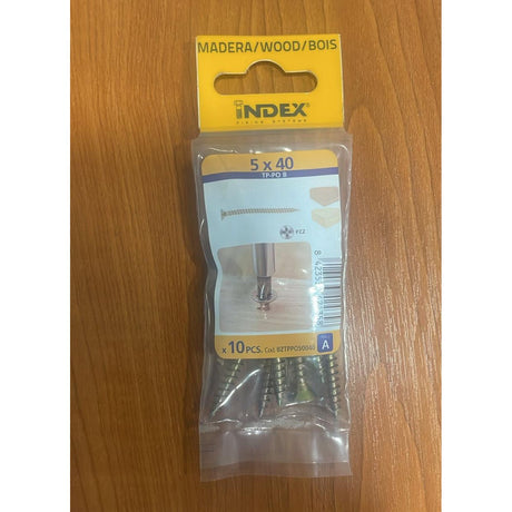Index Chipboard Pozi Screw Yellow - 5MM | Pack of 10