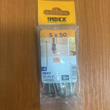 Index Chipboard Pozi Screw Yellow - 5MM | Pack of 10