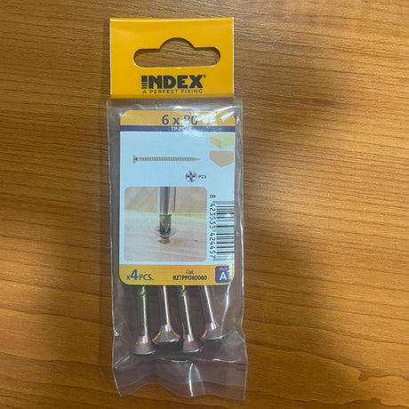 Index Chipboard Pozi Screw Yellow - 6MM | Pack of 10
