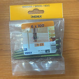 Index Chipboard Pozi Screw Yellow - 6x100MM | Pack of 10