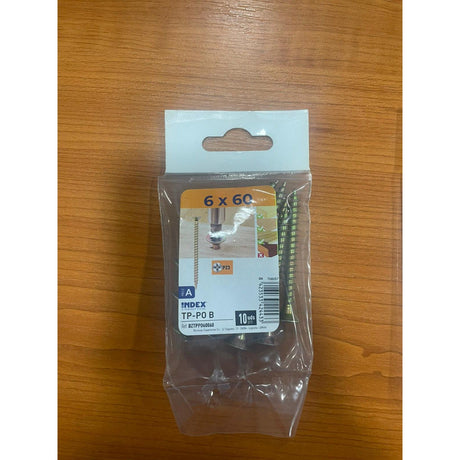 Index Chipboard Pozi Screw Yellow - 6MM | Pack of 10