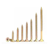 Index Chipboard Pozi Screw Yellow - 4MM | Pack of 40