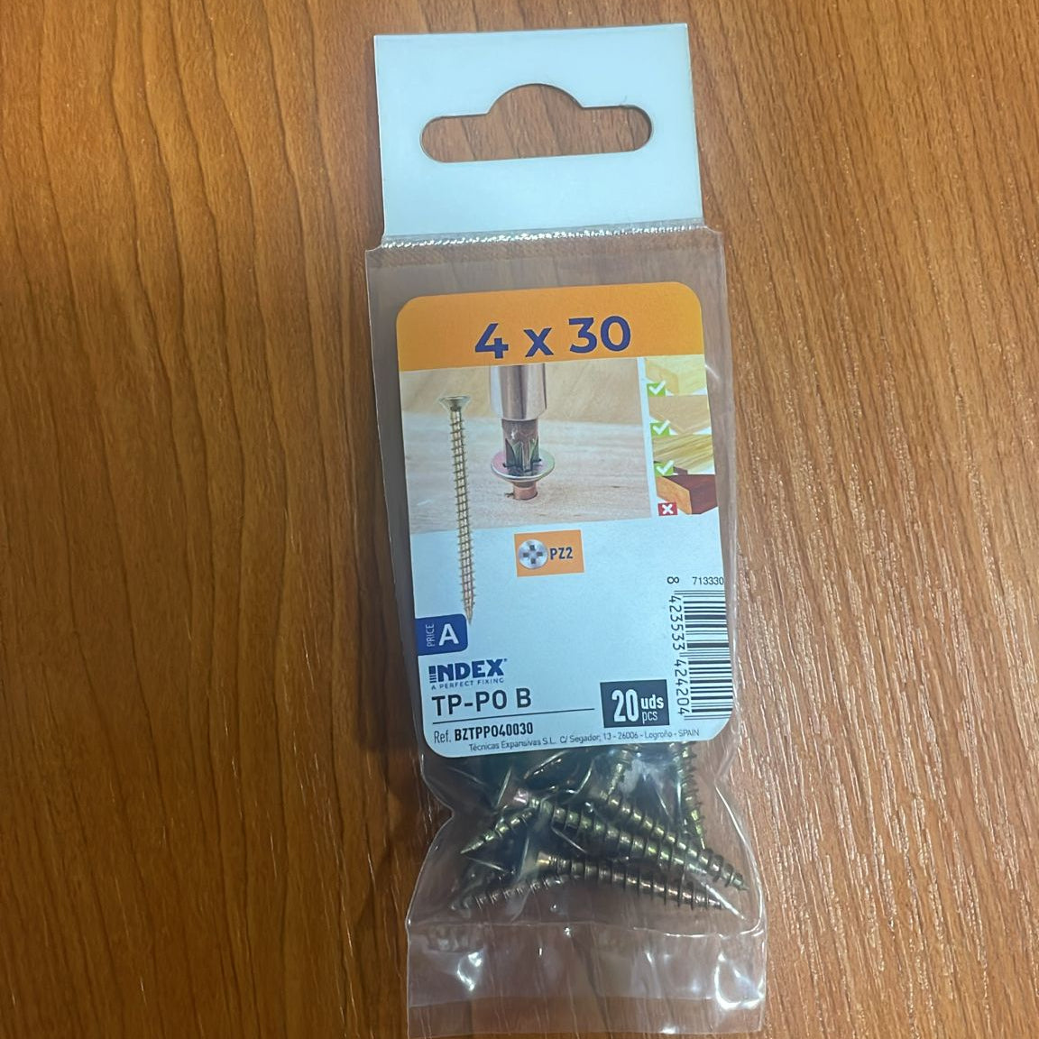 Index Chipboard Pozi Screw Yellow - 4MM | Pack of 40