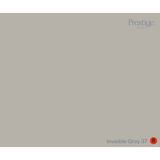 A solid color card displaying Prestige Invisible Grey 37, a warm light gray color, with the Prestige brand logo in the top right and the product name 'Invisible Grey 37' with a red 'R' circle in the bottom right.
