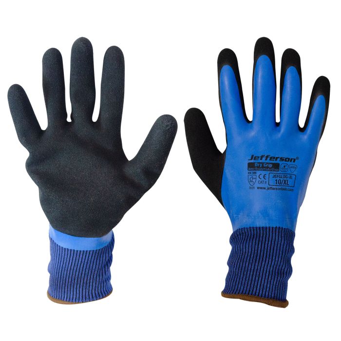 Jefferson Dry Grip Water-Resistant Latex Glove