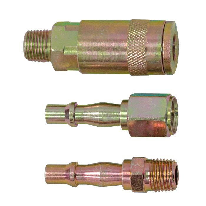 Jefferson Male Air Tool Coupling Kit 1/4"BSP | 3 peice 