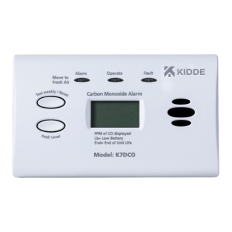 Kidde K7DCO - 10 Year Carbon Monoxide Alarm with Digital Display