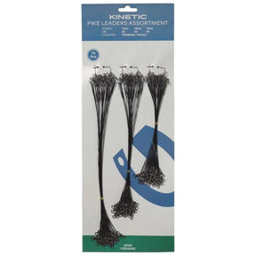 Kinetic Assorted Pike Leaders - 15/20/25cm - 72pc
