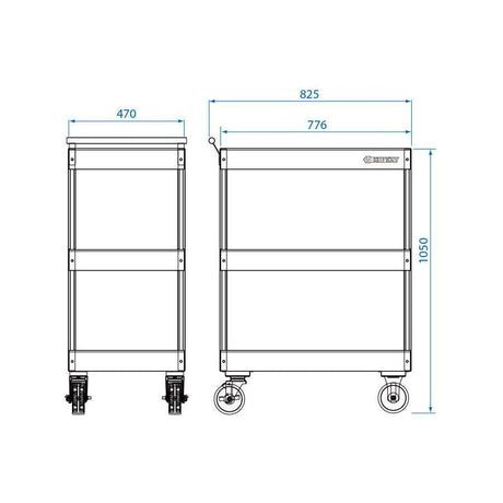 King_Tony_87G41-B_Tool_Trolley_Cart_-_3_Layer