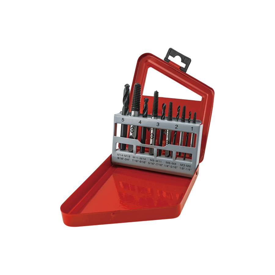 King Tony Broken Screw Extractor and Drill-Bit Set -10pc