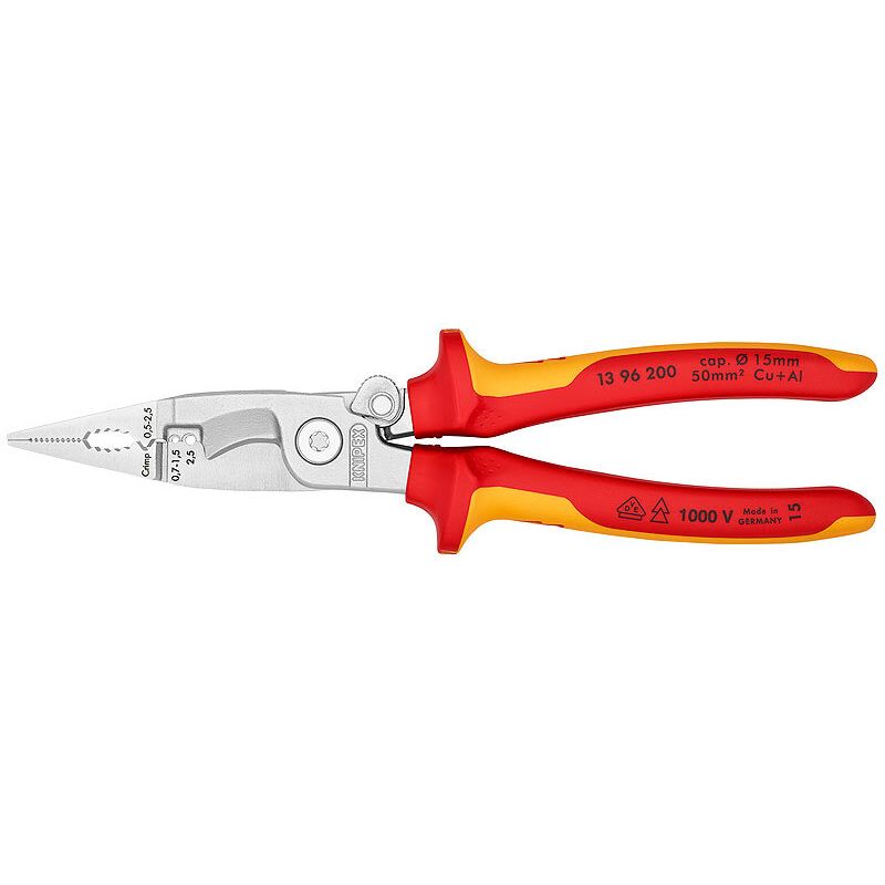 Knipex 1396200 Multifunctional Pliers with Activated Locking Lever and Latching Mechanism 