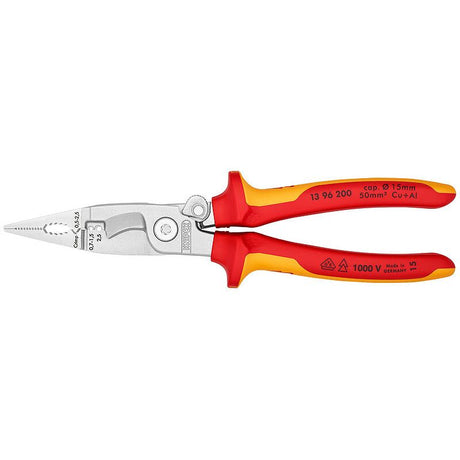 Knipex 1396200 Multifunctional Pliers with Activated Locking Lever and Latching Mechanism 
