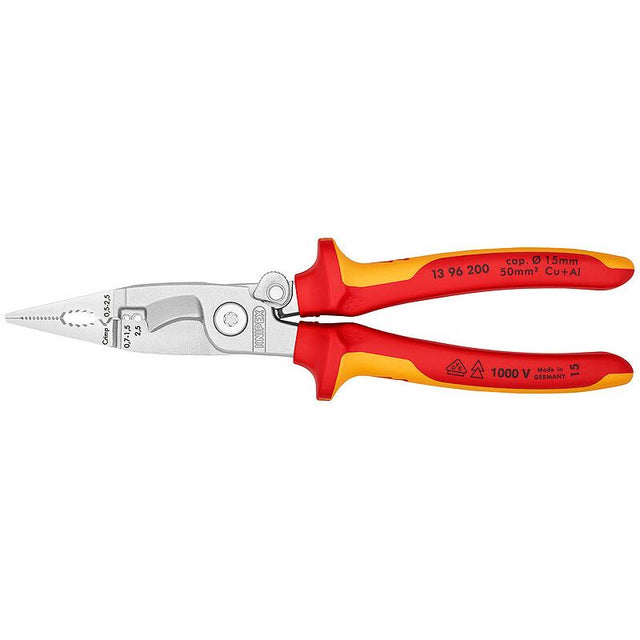 Knipex 1396200 Multifunctional Pliers with Activated Locking Lever and Latching Mechanism 
