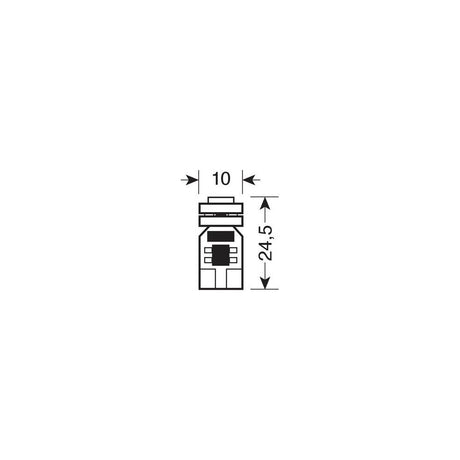 Lampa Hyper-Led Bulb 4 SMD x 3 chips - (T10) - Quadrifocus