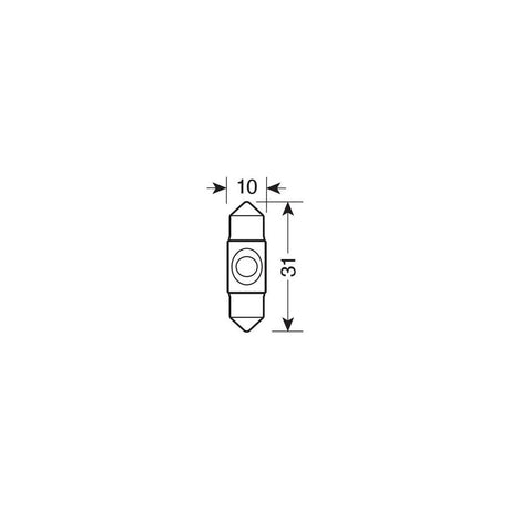 Lampa 12V Led Series - 1 SMD x 2 chips - 10x31 mm - SV8,5-8