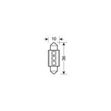 Lampa12V Led Series - 3 SMD x 3 chips - C5W - 10 X 36mm - SV8,5-8