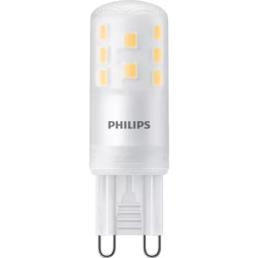 The Philips LED Capsule G9 delivers bright, energy-efficient lighting in a compact design ideal for decorative fixtures, wall lights, cabinet lighting, and modern indoor fittings. Providing a warm white glow with long-lasting LED performance, this bulb is an excellent replacement for traditional halogen G9 capsules.