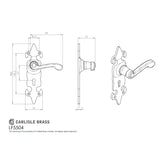 Carlisle Brass LF5504 Fleur De Lys' Lever Standard on Backplate | Black