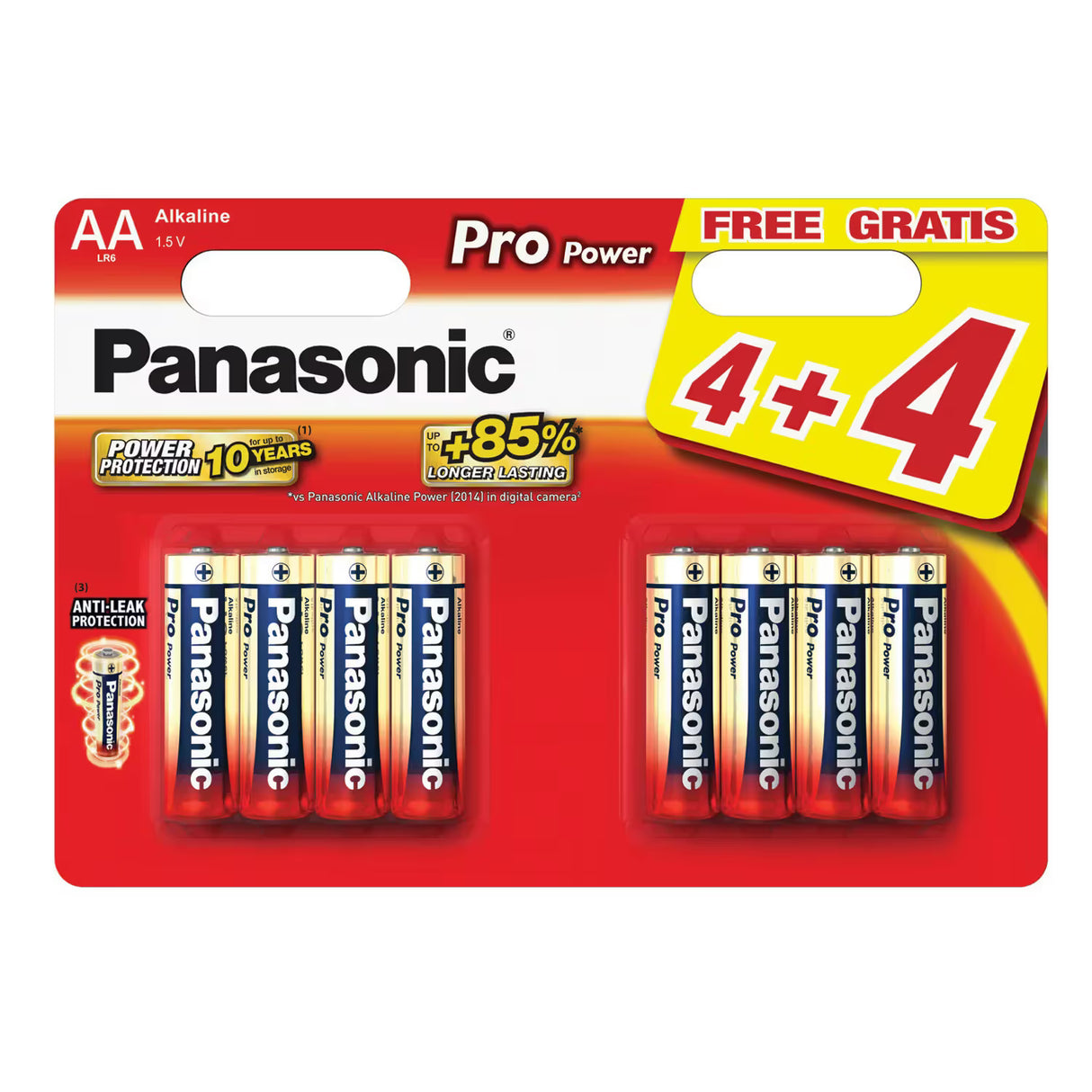 Panasonic PP Gold AA Power Batteries | LR6X/8WB
