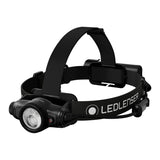 A black LED headlamp with an adjustable headband, featuring the brand name 'LEDLENSER' printed in white on the band, set against a plain white background. Ledlenser Headlamp H9R | 2400 Lumen