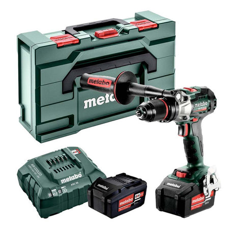  Metabo Combi Drill SB18LTX 18 Volt 2x4.0Ah Li-Ion Batts ACS55 Charger
