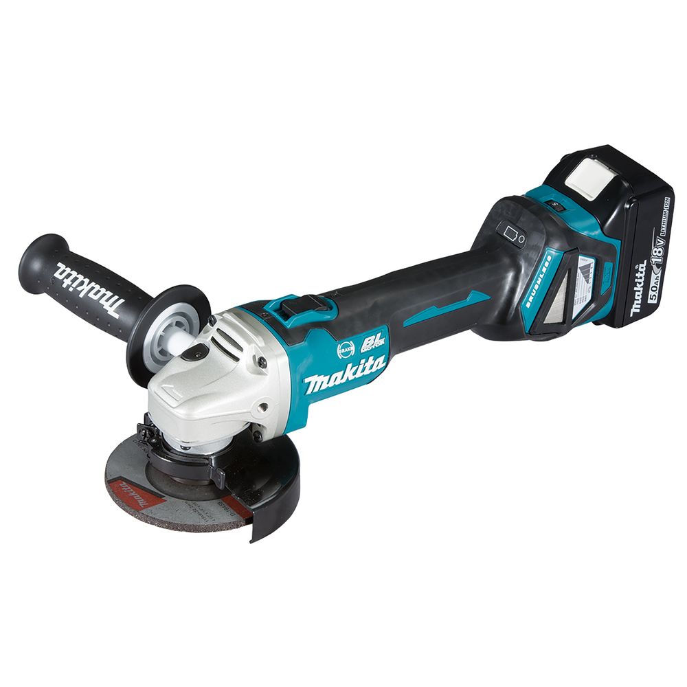 Makita DGA463RTJ 18V Angle Grinder 4 1/2" Brushless With 2x5ah Battery