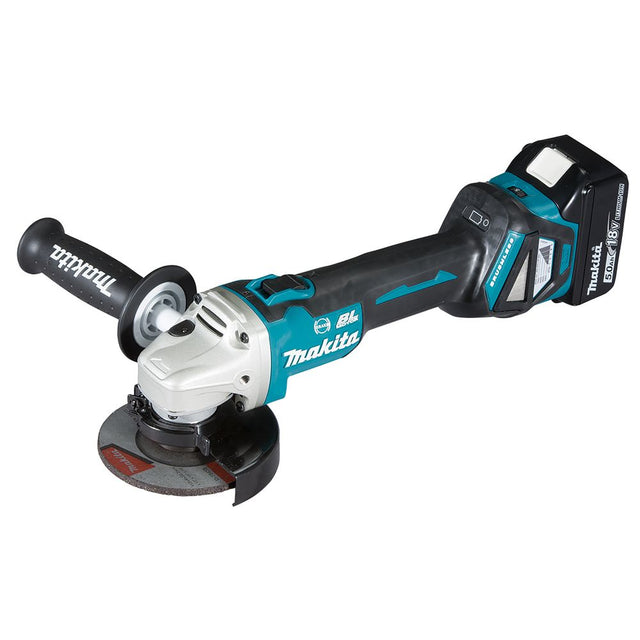 Makita DGA463RTJ 18V Angle Grinder 4 1/2" Brushless With 2x5ah Battery