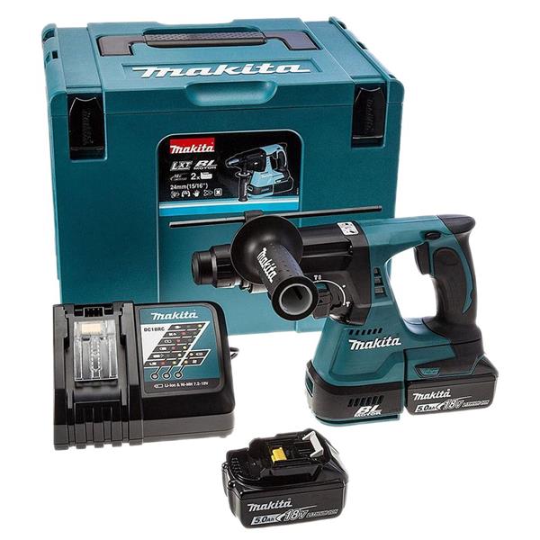 Makita DHR242RTJ 18V SDS+ Brushless Rotary Hammer Drill (2x5Ah)