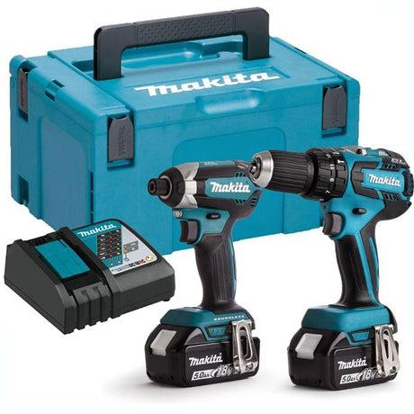 Makita DLX2131TJ 18V Cordless Twin Kit (2x5Ah)