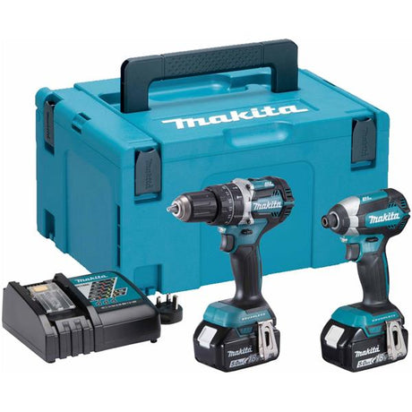 Makita DLX2180TJ 18V LXT Combi Drill Impact Driver Twin Kit (2x5Ah)