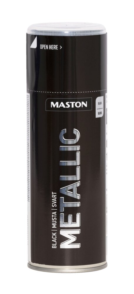 Maston Metallic Gloss Spray Paint Black 400ml