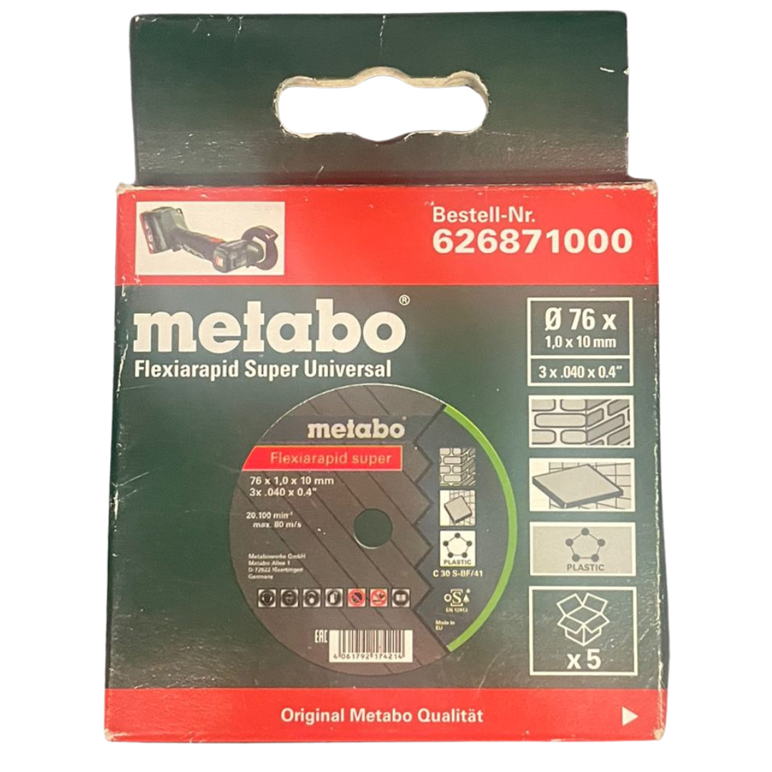 Metabo 5 Flexiarapid Super Universal Cutting Disc | 76x1.0x10.0 mm