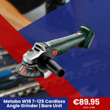 Metabo W18 7-125 Cordless Angle Grinder | Bare Unit