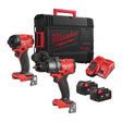 Milwaukee Combi / Impact Driver Kit  Brushless  2 X 5Ah 18V  M18Fpd3 + M18Fid3